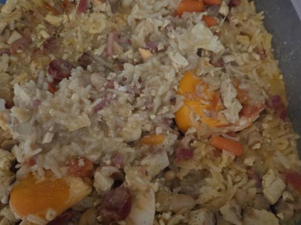 ARROZ , FEIJAO TOFU E OVOS ESCALFADOS BIMBY