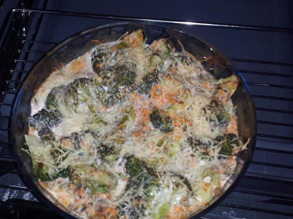 Gratinado de legumes com atum