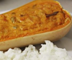 Abóbora Manteiga Recheada com Bacalhau