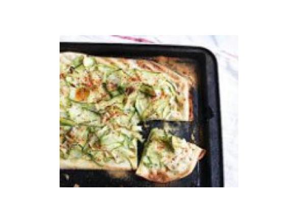 Pão Achatado com Curgete e Mascarpone