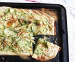 Pão Achatado com Curgete e Mascarpone