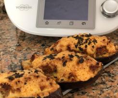 Beringelas Recheadas com Carne Moída