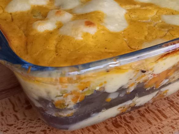 Lasanha de beringela e atum