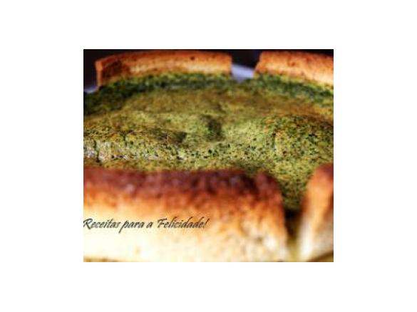 Quiche de Pão de Forma com Espinafres