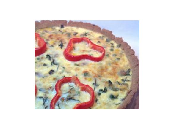 Quiche em base de farinha de grão
