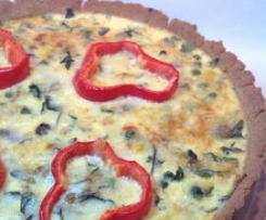 Quiche em base de farinha de grão