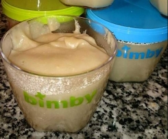 Boiões de Pêra, banana e bolacha  