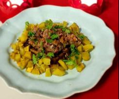 Seitan com frutos secos e batata-doce