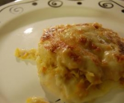 Bacalhau de Cenoura e Puré c/ Bechamel de Soja