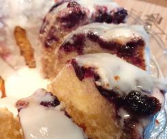 Bolo de Limão e Mirtilos