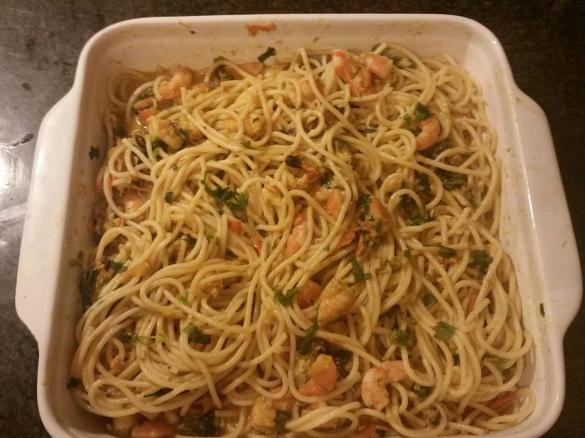 ESparguete com frutos do mar