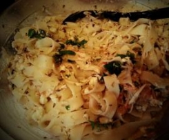 Tagliatelle com salmão (sem natas)