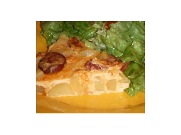 Tortilha de chouriço da Lau ao vapor