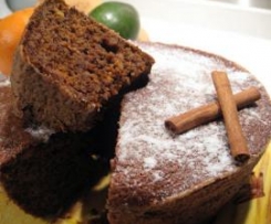 Bolo de abóbora, noz e laranja