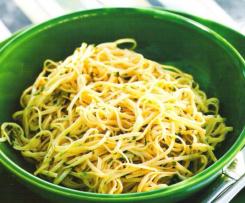 Esparguete com azeite, alho e salsa