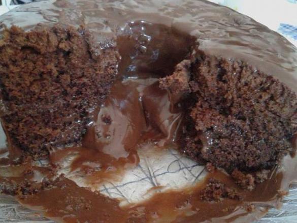 Chiffon de Chocolate com Brigadeiro