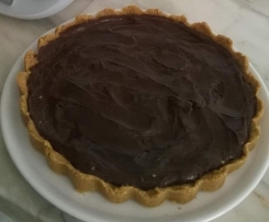 Tarte de chocolate e natas