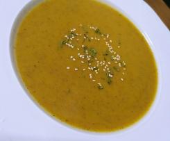 Sopa de abóbora e cogumelos