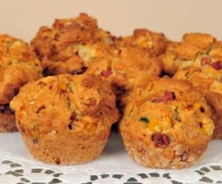Muffins de fiambre e milho