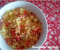 Couscous de cogumelos e pimentos