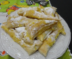 Folhado com creme de pasteleiro
