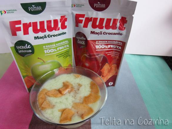 pudim de gelatina e quark de maçã com Fruut