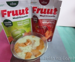 pudim de gelatina e quark de maçã com Fruut