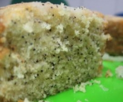 Bolo de limão com sementes de papoila
