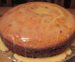 BOLO DE BANANA C/ COBERTURA DE CARAMELO