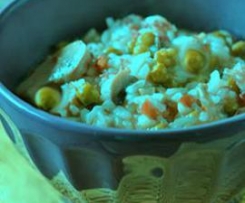 Risotto de legumes verdes