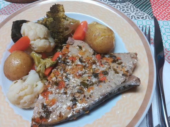 Bife de Atum Fresco ao Vapor