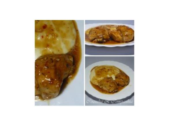 Frango Guloso com Puré de Batata