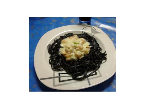 Esparguete Preta com camarão