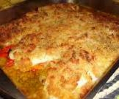 Filetes de Pescada com Crumble de Brôa