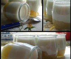 Iogurtes sólidos com compota de maçã