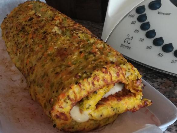 Torta de Legumes recheada com presunto e queijo