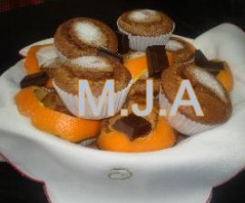 Queques de laranja com chocolate 