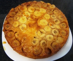 Bolo de Laranja e Banana caramelizada