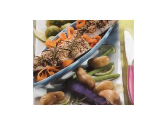 Filete de cavala com mostarda ao vapor