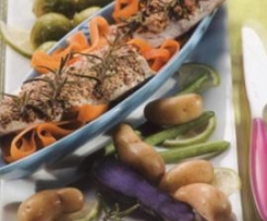 Filete de cavala com mostarda ao vapor