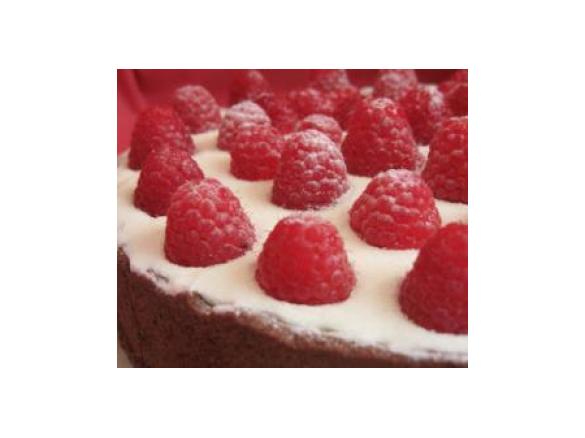 Tarte fresca de framboesas