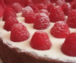 Tarte fresca de framboesas