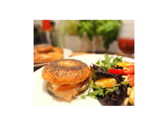 Bagels Salmão e Queijo Creme