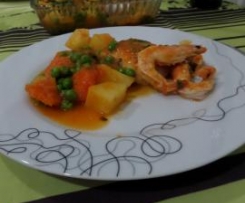 Pescada com Camarão em Molho de Tomate