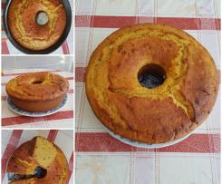 Bolo de maracujá e laranja