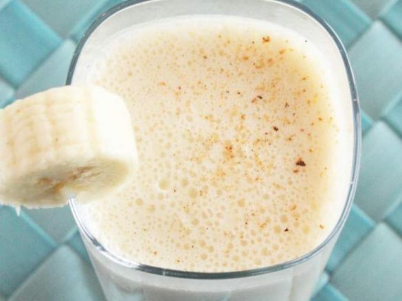 Batido de Baunilha com mel e banana