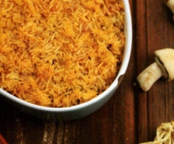 Empadão de arroz com cogumelos e frango