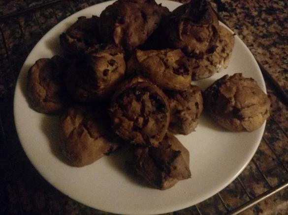Bolinho de batata doce e frutos secos
