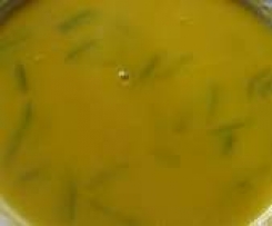 creme de legumes e feijão verde