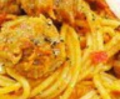 Almôndegas com esparguete